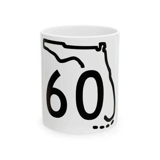 Florida 60 1955 (Florida) (Road Sign) White Coffee Mug 11oz - Go Mug Yourself
