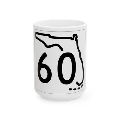 Florida 60 1955 (Florida) (Road Sign) White Coffee Mug 15oz - Go Mug Yourself
