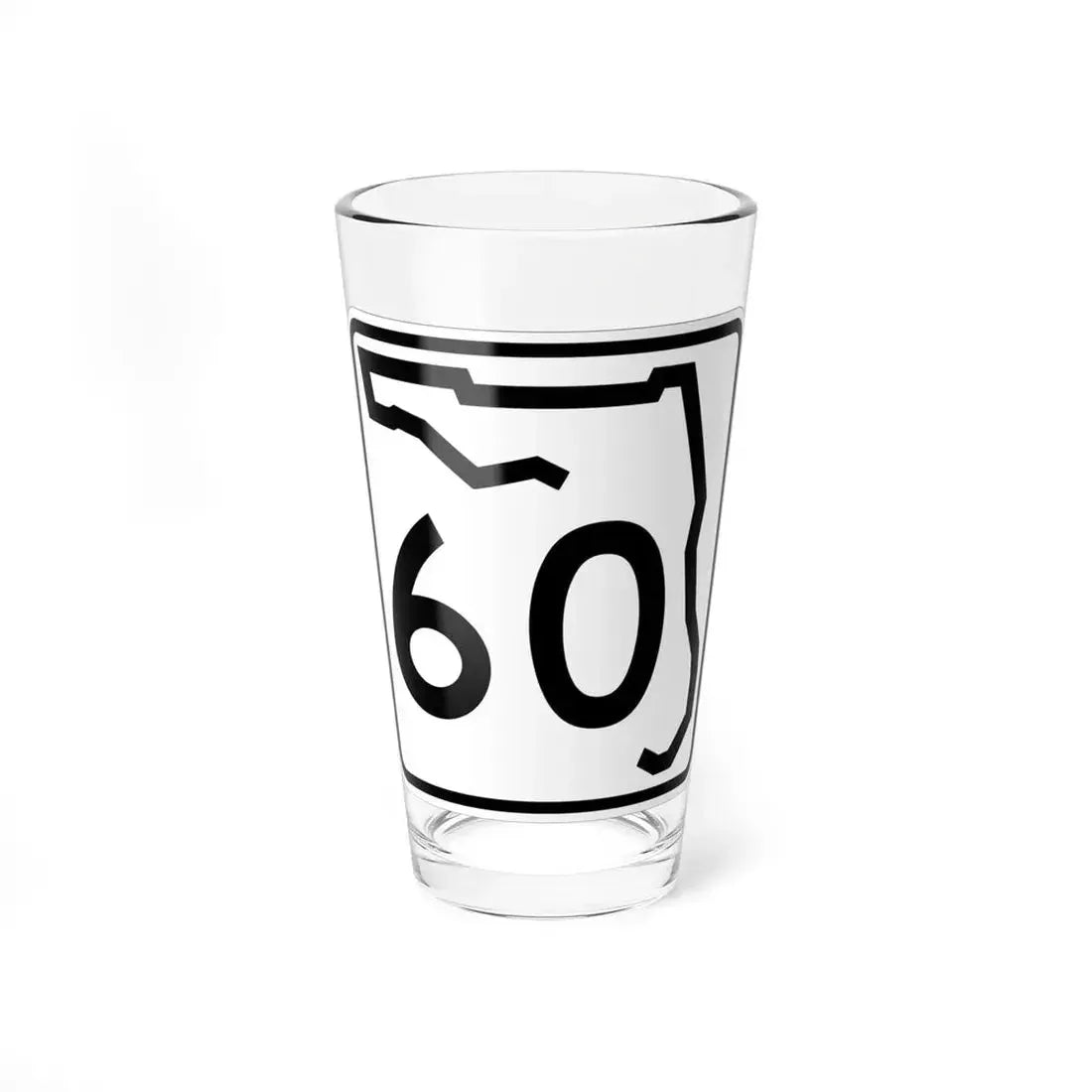 Florida 60 (Florida) (Road Sign) Pint Glass 16oz 16oz - Go Mug Yourself