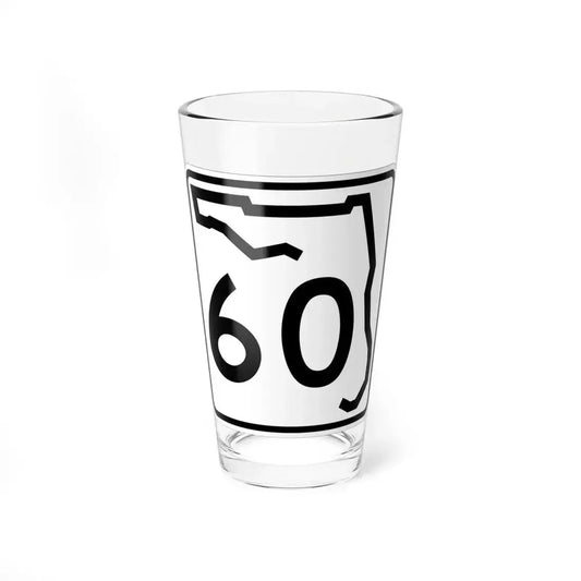 Florida 60 (Florida) (Road Sign) Pint Glass 16oz 16oz - Go Mug Yourself