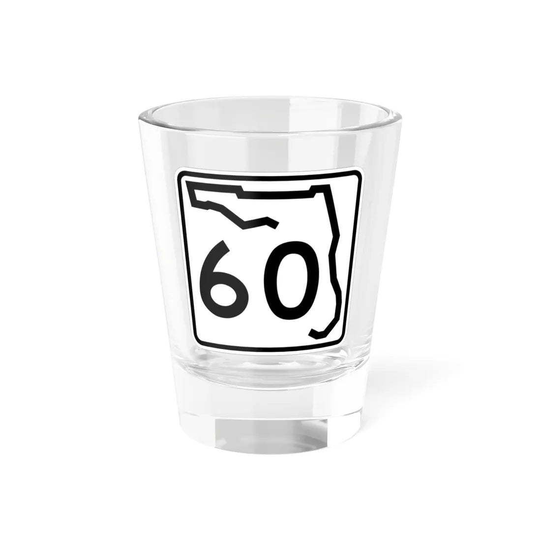 Florida 60 (Florida) (Road Sign) Shot Glass 1.5oz 1.5oz - Go Mug Yourself