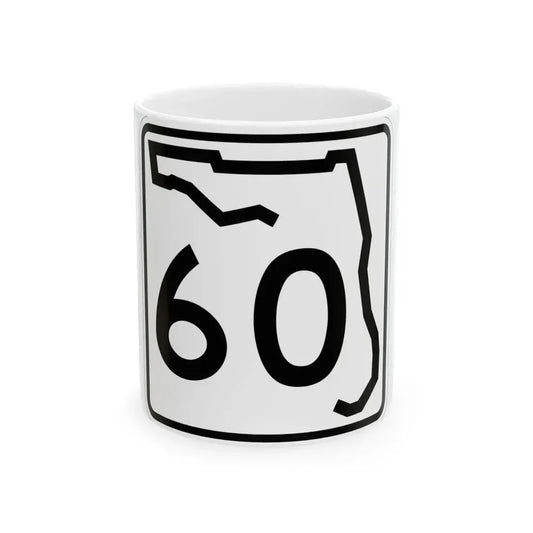 Florida 60 (Florida) (Road Sign) White Coffee Mug 11oz - Go Mug Yourself