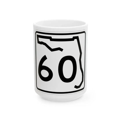 Florida 60 (Florida) (Road Sign) White Coffee Mug 15oz - Go Mug Yourself