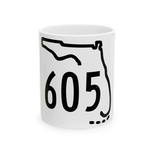 Florida 605 1955 (Florida) (Road Sign) White Coffee Mug 11oz - Go Mug Yourself