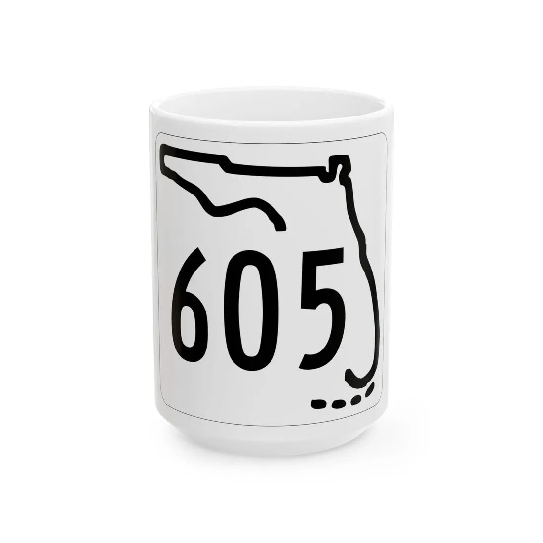 Florida 605 1955 (Florida) (Road Sign) White Coffee Mug 15oz - Go Mug Yourself