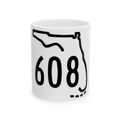 Florida 608 1955 (Florida) (Road Sign) White Coffee Mug 11oz - Go Mug Yourself