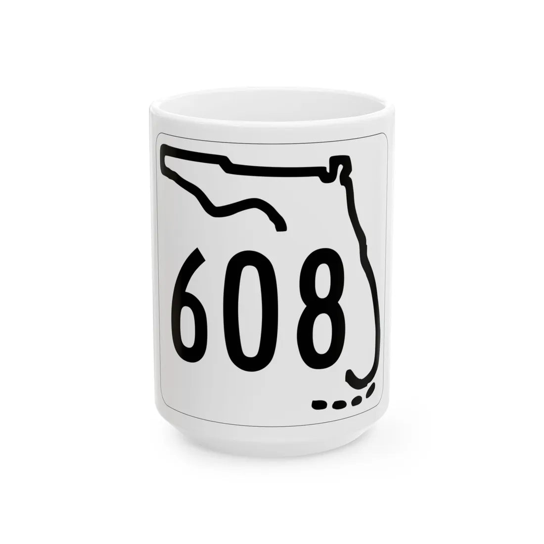 Florida 608 1955 (Florida) (Road Sign) White Coffee Mug 15oz - Go Mug Yourself
