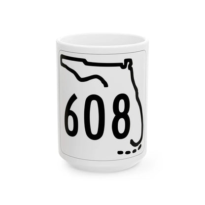 Florida 608 1955 (Florida) (Road Sign) White Coffee Mug 15oz - Go Mug Yourself