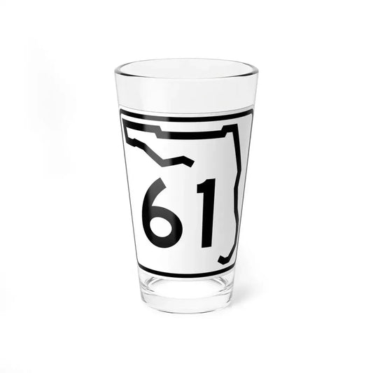 Florida 61 (Florida) (Road Sign) Pint Glass 16oz 16oz - Go Mug Yourself