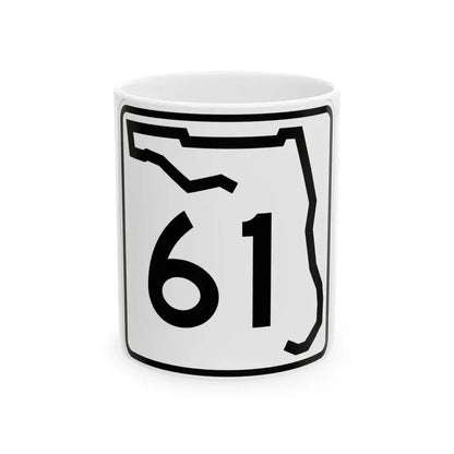 Florida 61 (Florida) (Road Sign) White Coffee Mug 11oz - Go Mug Yourself