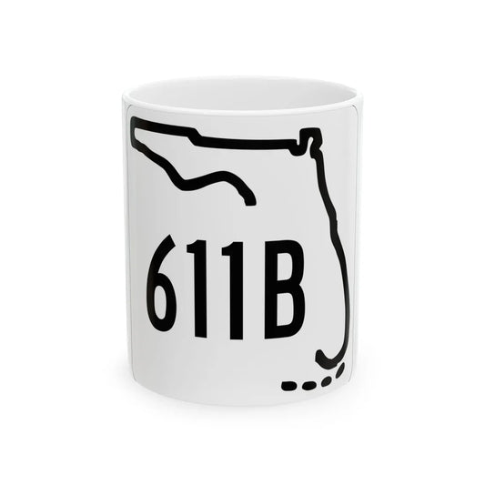 Florida 611B 1955 (Florida) (Road Sign) White Coffee Mug 11oz - Go Mug Yourself