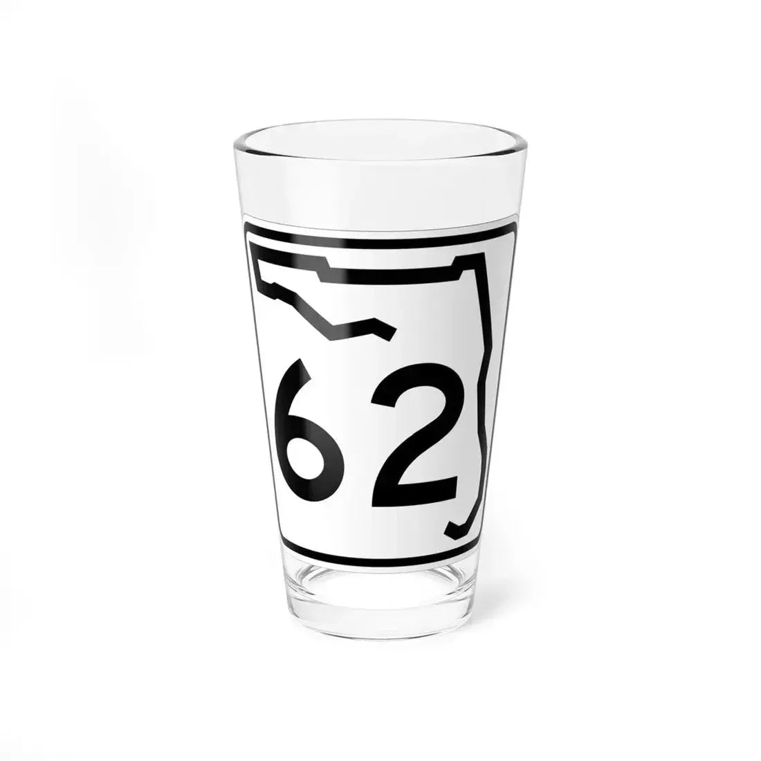 Florida 62 (Florida) (Road Sign) Pint Glass 16oz 16oz - Go Mug Yourself