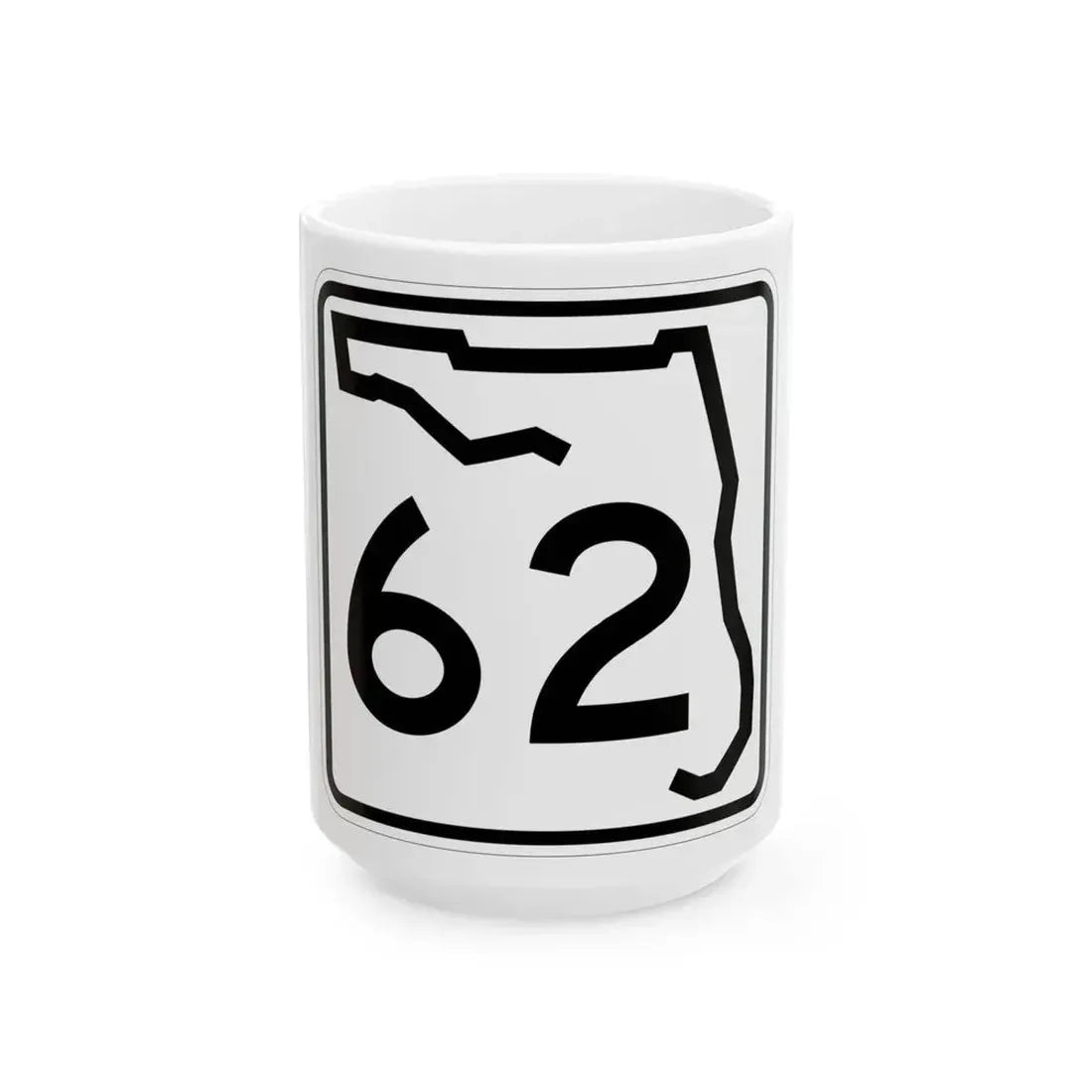 Florida 62 (Florida) (Road Sign) White Coffee Mug 15oz - Go Mug Yourself