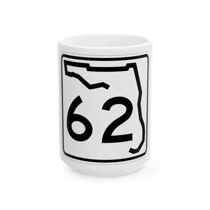 Florida 62 (Florida) (Road Sign) White Coffee Mug 15oz - Go Mug Yourself