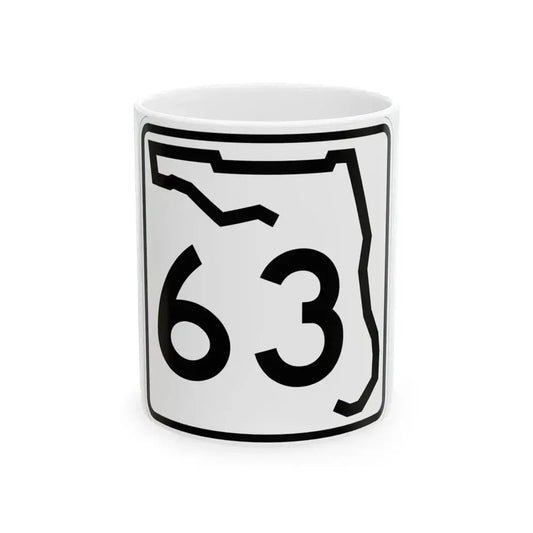 Florida 63 (Florida) (Road Sign) White Coffee Mug 11oz - Go Mug Yourself