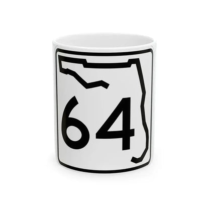 Florida 64 (Florida) (Road Sign) White Coffee Mug 11oz - Go Mug Yourself