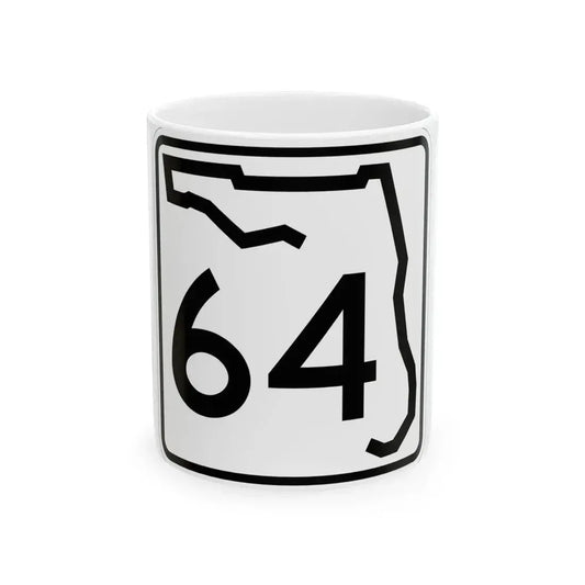 Florida 64 (Florida) (Road Sign) White Coffee Mug 11oz - Go Mug Yourself