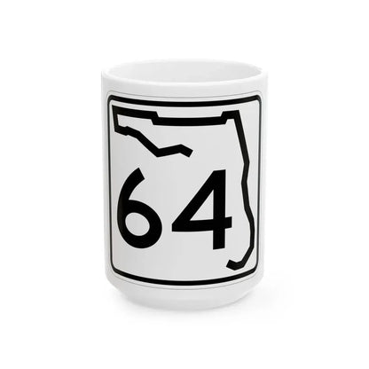 Florida 64 (Florida) (Road Sign) White Coffee Mug 15oz - Go Mug Yourself
