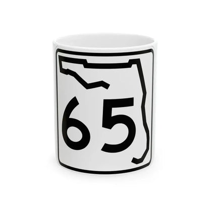 Florida 65 (Florida) (Road Sign) White Coffee Mug 11oz - Go Mug Yourself