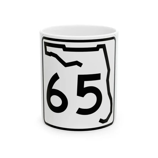 Florida 65 (Florida) (Road Sign) White Coffee Mug 11oz - Go Mug Yourself