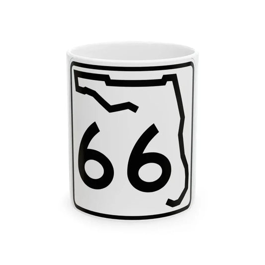 Florida 66 (Florida) (Road Sign) White Coffee Mug 11oz - Go Mug Yourself