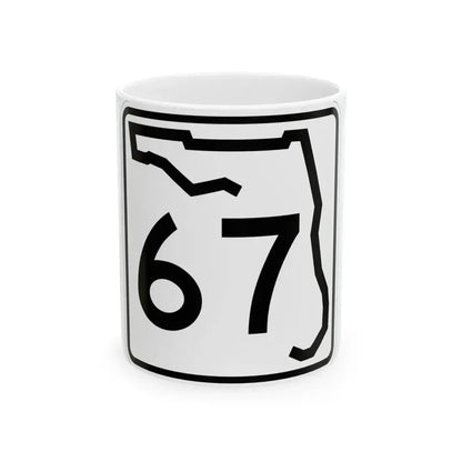 Florida 67 (Florida) (Road Sign) White Coffee Mug 11oz - Go Mug Yourself