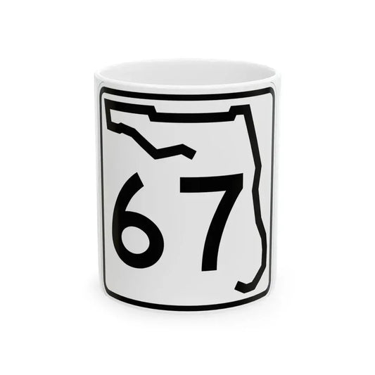 Florida 67 (Florida) (Road Sign) White Coffee Mug 11oz - Go Mug Yourself