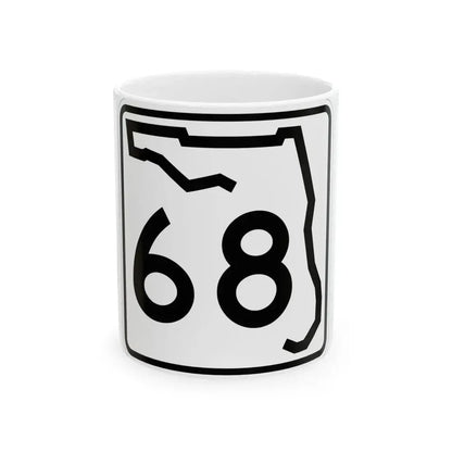 Florida 68 (Florida) (Road Sign) White Coffee Mug 11oz - Go Mug Yourself