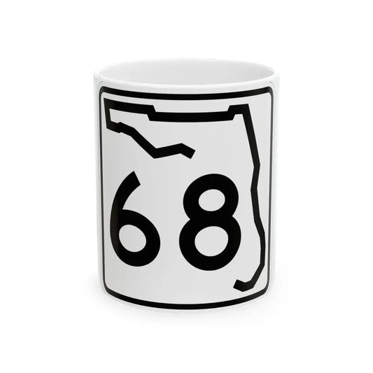 Florida 68 (Florida) (Road Sign) White Coffee Mug 11oz - Go Mug Yourself