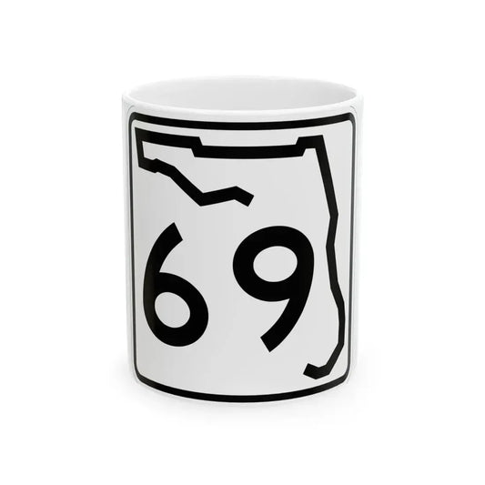 Florida 69 (Florida) (Road Sign) White Coffee Mug 11oz - Go Mug Yourself