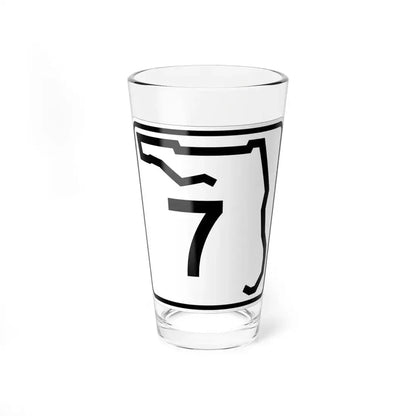 Florida 7 (Florida) (Road Sign) Pint Glass 16oz 16oz - Go Mug Yourself