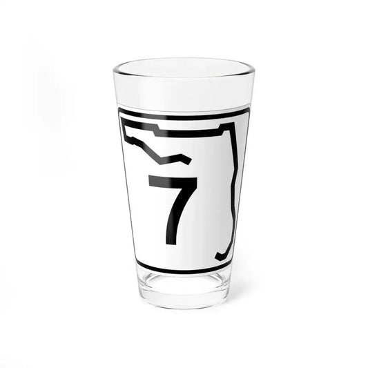 Florida 7 (Florida) (Road Sign) Pint Glass 16oz 16oz - Go Mug Yourself