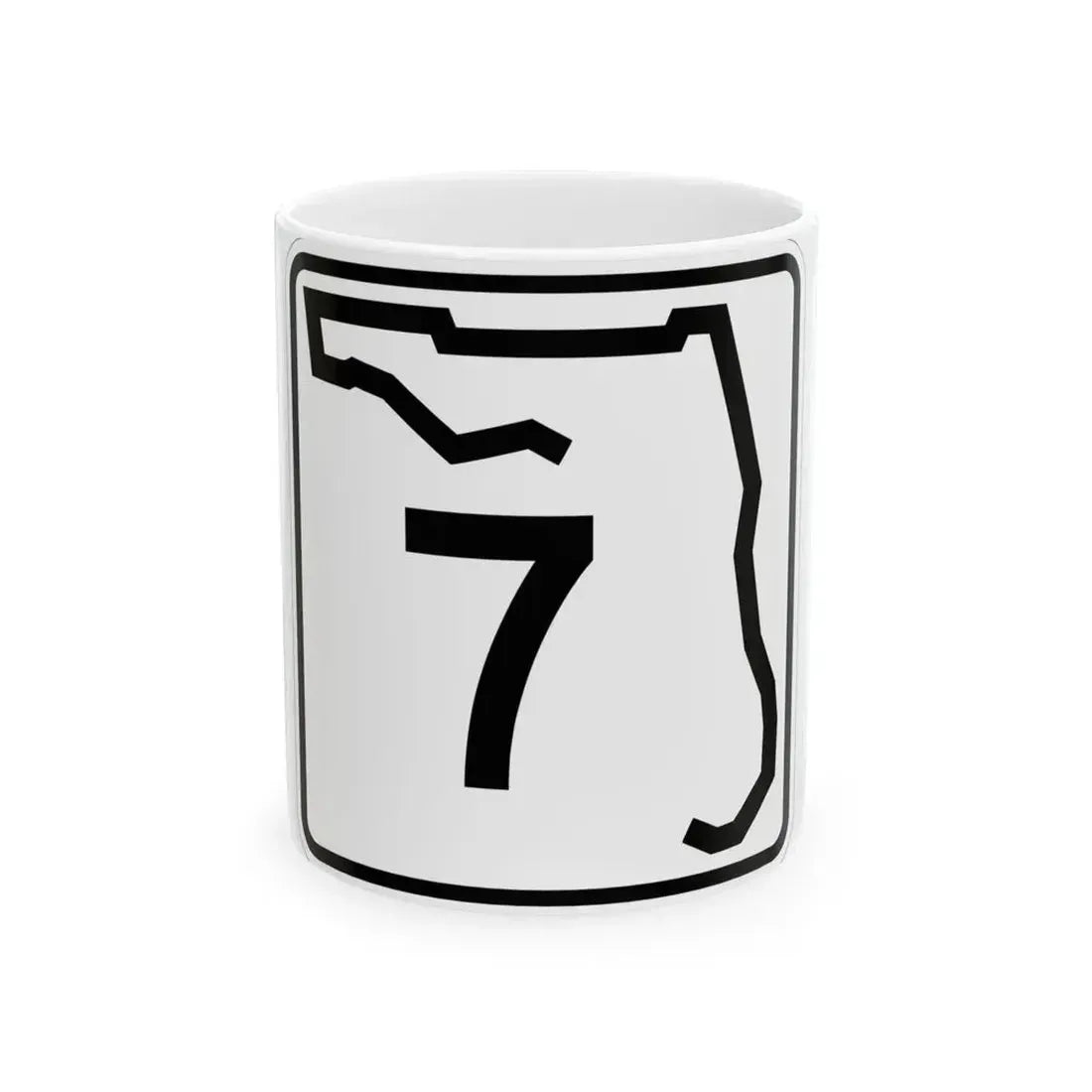 Florida 7 (Florida) (Road Sign) White Coffee Mug 11oz - Go Mug Yourself
