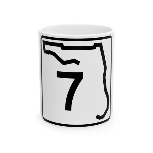 Florida 7 (Florida) (Road Sign) White Coffee Mug 11oz - Go Mug Yourself