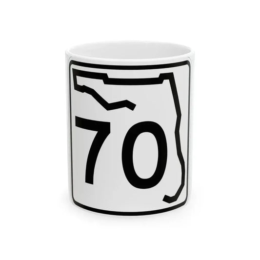 Florida 70 (Florida) (Road Sign) White Coffee Mug 11oz - Go Mug Yourself