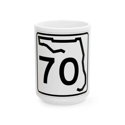 Florida 70 (Florida) (Road Sign) White Coffee Mug 15oz - Go Mug Yourself