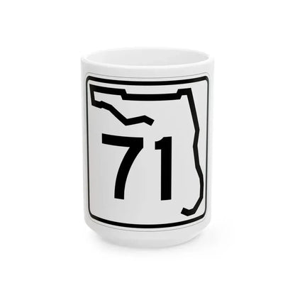 Florida 71 (Florida) (Road Sign) White Coffee Mug 15oz - Go Mug Yourself