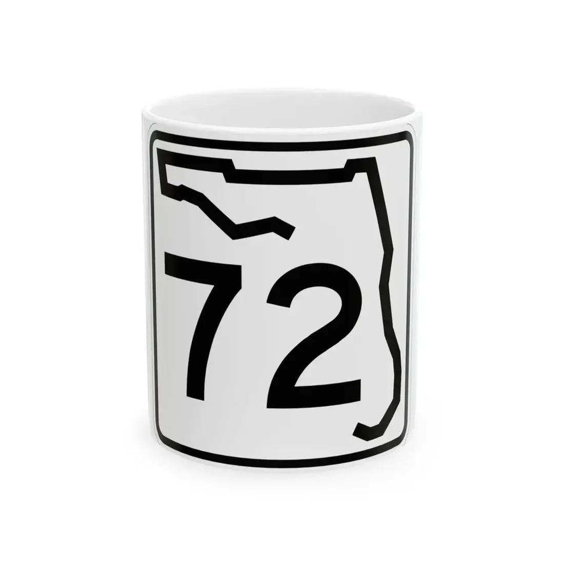 Florida 72 (Florida) (Road Sign) White Coffee Mug 11oz - Go Mug Yourself