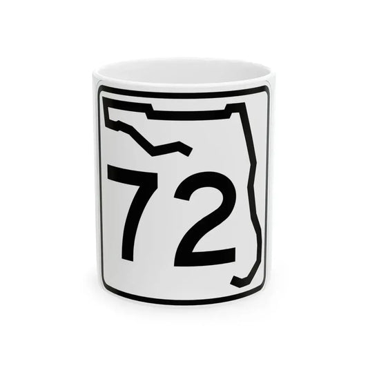 Florida 72 (Florida) (Road Sign) White Coffee Mug 11oz - Go Mug Yourself
