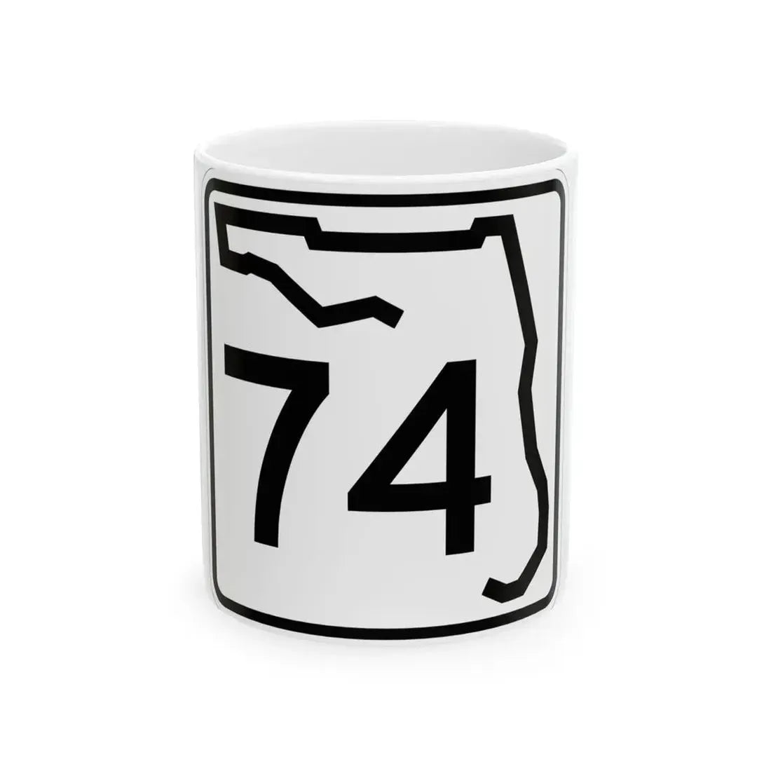 Florida 74 (Florida) (Road Sign) White Coffee Mug 11oz - Go Mug Yourself