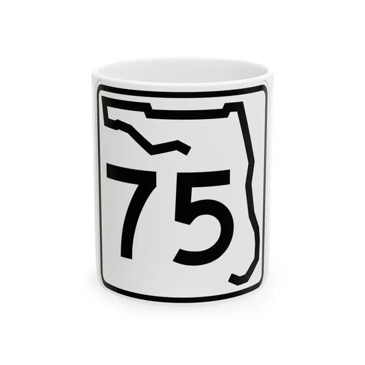 Florida 75 (Florida) (Road Sign) White Coffee Mug 11oz - Go Mug Yourself