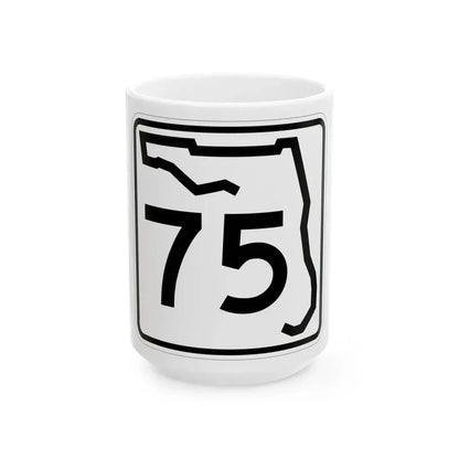 Florida 75 (Florida) (Road Sign) White Coffee Mug 15oz - Go Mug Yourself