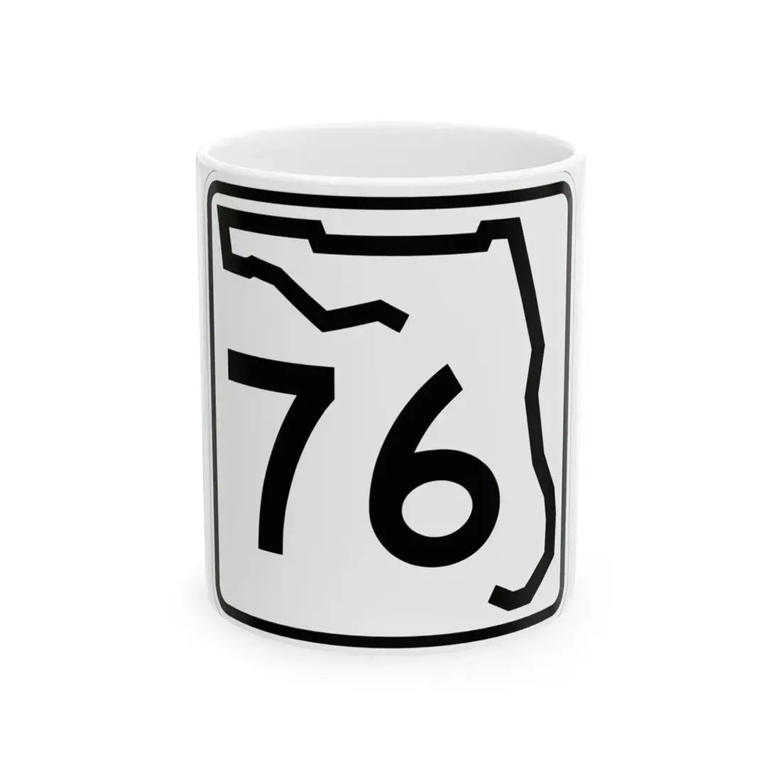 Florida 76 (Florida) (Road Sign) White Coffee Mug 11oz - Go Mug Yourself