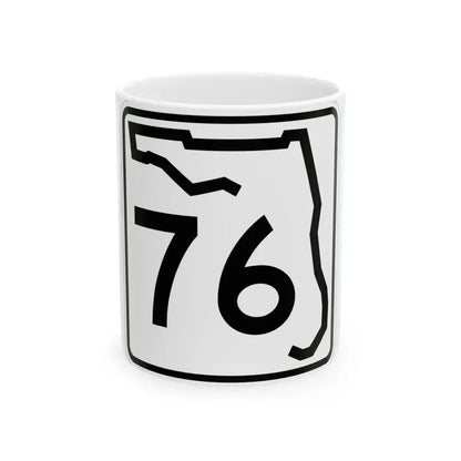 Florida 76 (Florida) (Road Sign) White Coffee Mug 11oz - Go Mug Yourself