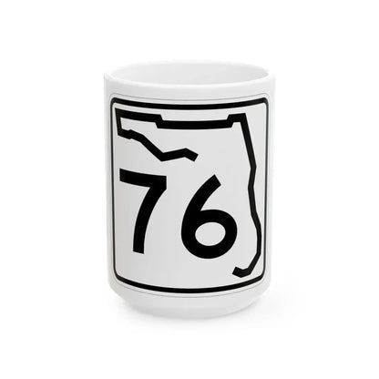 Florida 76 (Florida) (Road Sign) White Coffee Mug 15oz - Go Mug Yourself