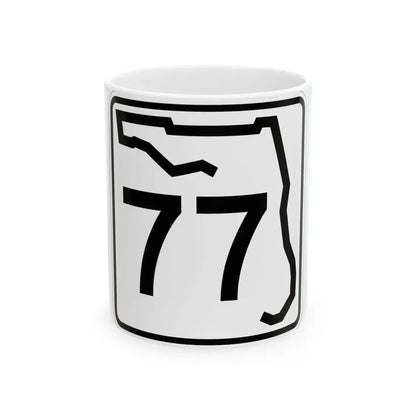 Florida 77 (Florida) (Road Sign) White Coffee Mug 11oz - Go Mug Yourself