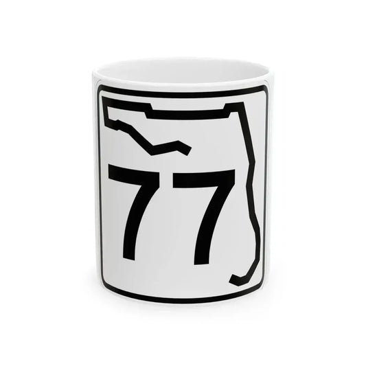 Florida 77 (Florida) (Road Sign) White Coffee Mug 11oz - Go Mug Yourself