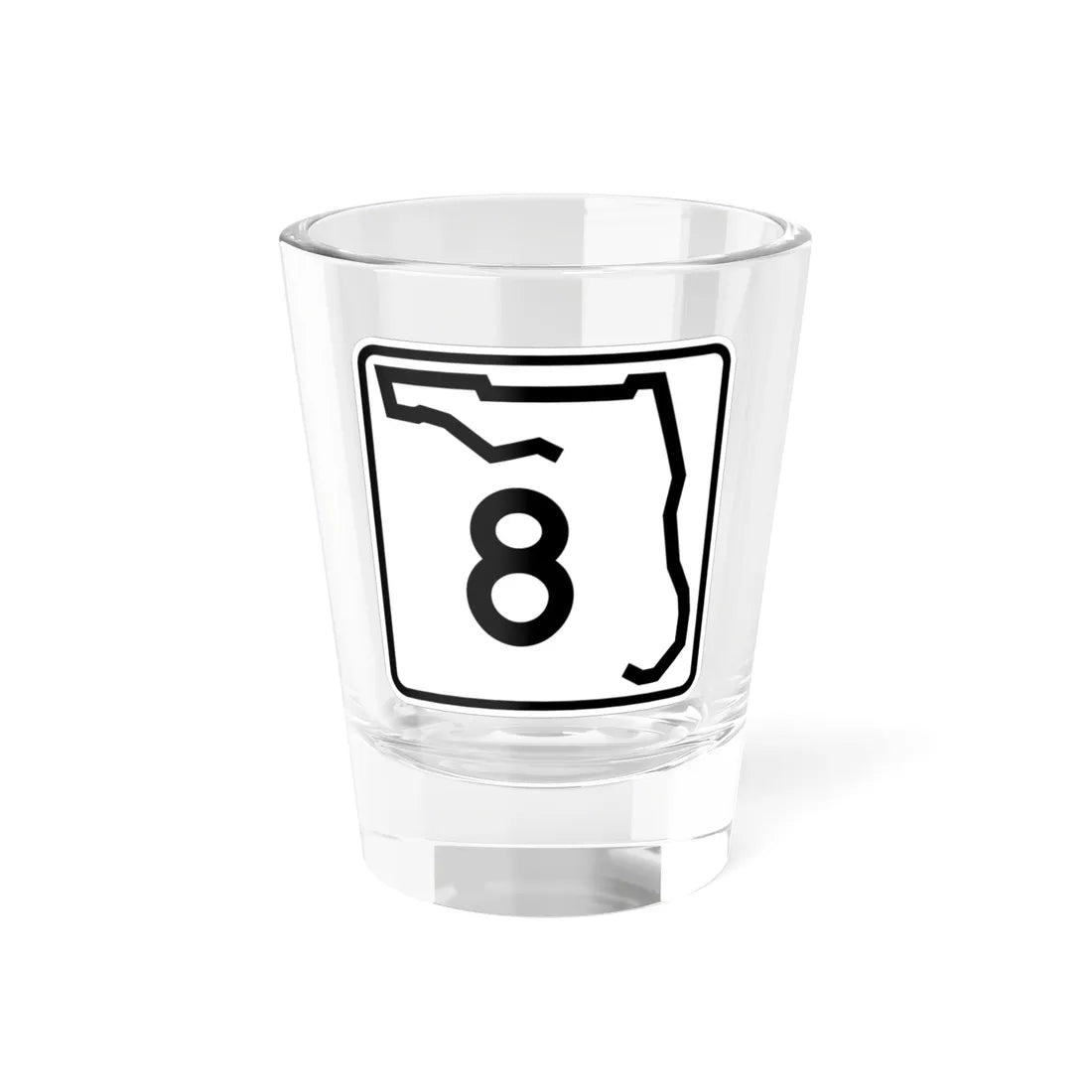 Florida 8 (Florida) (Road Sign) Shot Glass 1.5oz 1.5oz - Go Mug Yourself