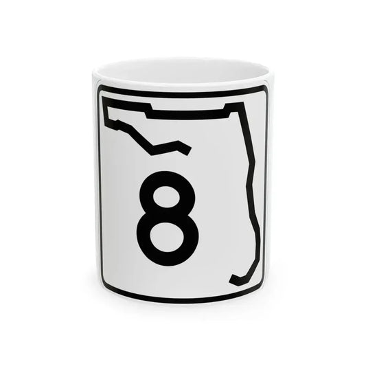 Florida 8 (Florida) (Road Sign) White Coffee Mug 11oz - Go Mug Yourself