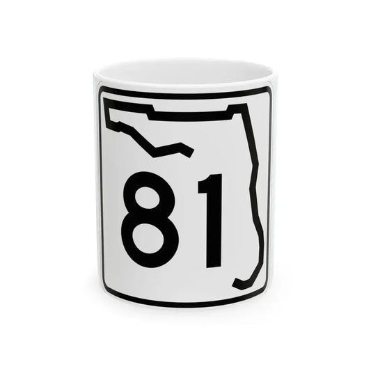 Florida 81 (Florida) (Road Sign) White Coffee Mug 11oz - Go Mug Yourself